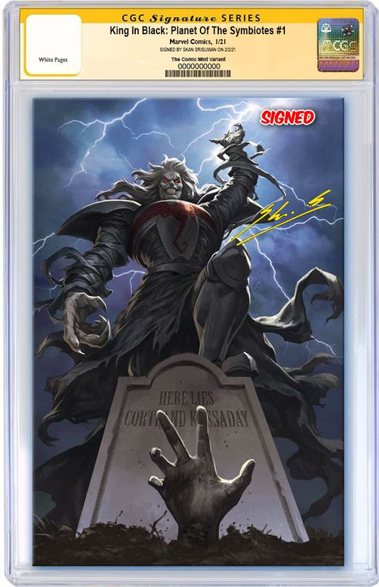 KING IN BLACK PLANET OF SYMBIOTES #1 SKAN SRISUWAN VIRGIN VARIANT LIMITED TO 800 WITH COA CGC SS PREORDER