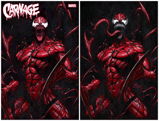 CARNAGE BLACK WHITE AND BLOOD #1 (OF 4) INHYUK LEE TRADE DRESS & VIRGIN VARIANT LIMITED TO 1000 WITH NUMBERED COA