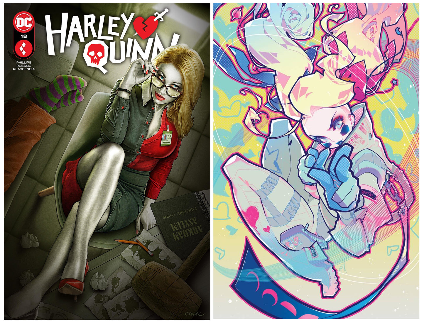 HARLEY QUINN #18 ROB CSIKI VARIANT LIMITED T0 300 COPIES WITH NUMBERED COA & 1:25 ROSE BESCH VARIANT
