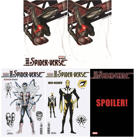 EDGE OF SPIDER-VERSE #5 SKAN SRISUWAN ASM 667 DELL'OTTO HOMAGE TRADE/VIRGIN VARIANT SETS LIMITED TO 800 SETS WITH NUMBERED COA + 1:10 ANKA 1:10 BAGLEY 1:25 SPOILER