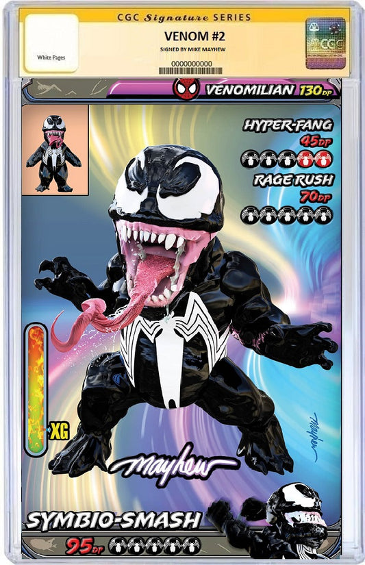 VENOM #2 MIKE MAYHEW VIRGIN VARIANT LIMITED TO 1000 COPIES VENOM GLOW SIGNED CGC SS PREORDER