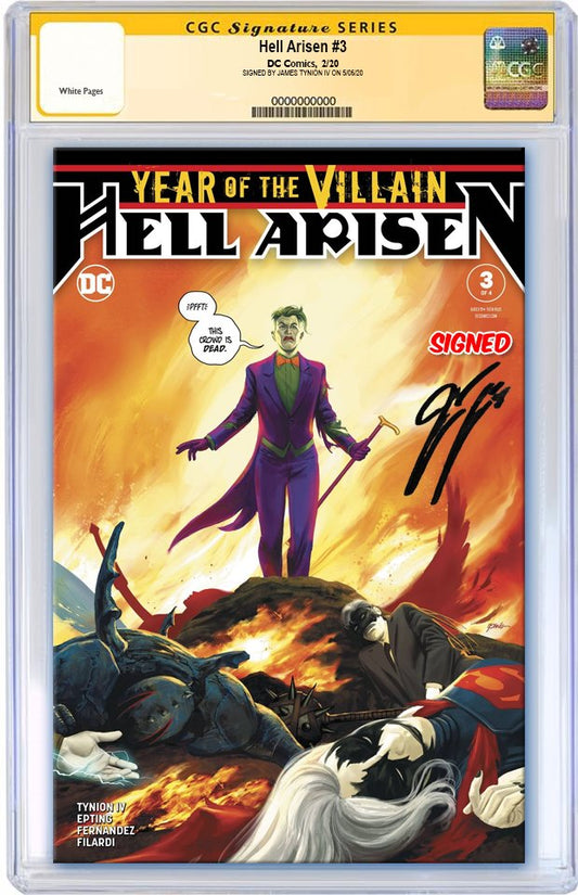 YEAR OF THE VILLAIN HELL ARISEN #3 1ST PRINT CGC SS SIGNED BY JAMES TYNION IV