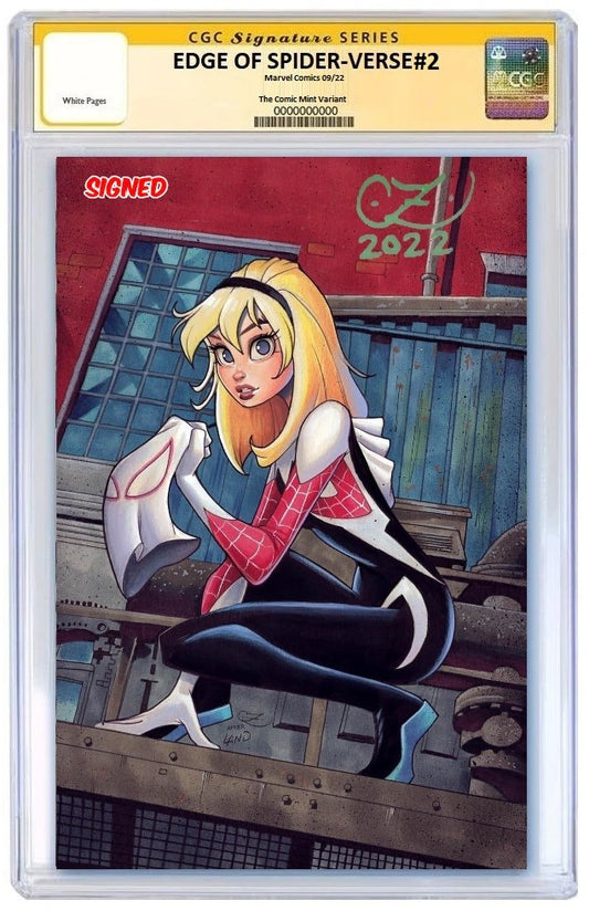 EDGE OF SPIDER-VERSE #2 CHRISSIE ZULLO VIRGIN VARIANT LIMITED TO 600 WITH NUMBERED COA CGC SS PREORDER