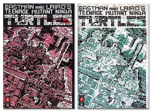 TMNT #1 MATT DIMASI SHATTERED RED/GREEN VARIANT SET LIMITED TO 600 SETS