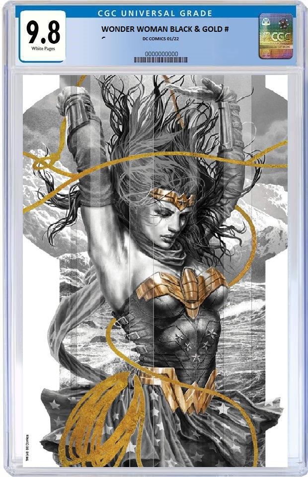 WONDER WOMAN BLACK & GOLD #6 LEE BERMEJO C2E2 VIRGIN VARIANT LIMITED TO 1500 COPIES WITH COA CGC 9.8 PREORDER