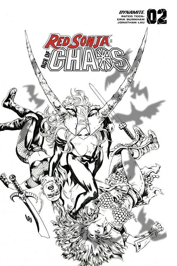 19/02/2020 RED SONJA AGE OF CHAOS #2 1:35 LAU B&W VARIANT