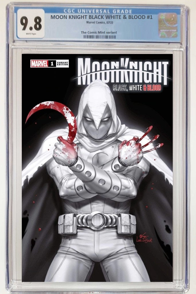 MOON KNIGHT BLACK WHITE BLOOD #1 INHYUK LEE VARIANT LIMITED TO 1000 COPIES WITH NUMBERED COA CGC 9.8 PREORDER