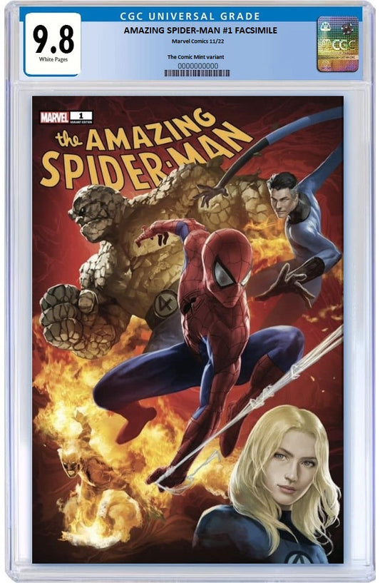 AMAZING SPIDER-MAN #1 FACSIMILE SKAN SRISUWAN VARIANT LIMITED TO 600 COPIES WITH NUMBERED COA CGC 9.8