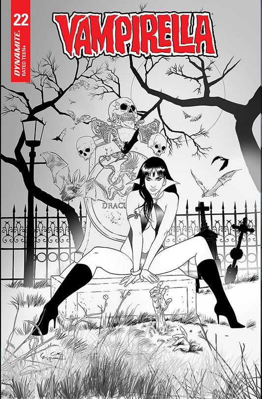 VAMPIRELLA #22 1:20 GUNDEZ B&W VARIANT