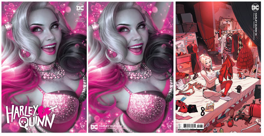 HARLEY QUINN #14 WARREN LOUW TRADE/MINIMAL TRADE SET LIMITED TO 1500 SETS & 1:25 BENGAL VARIANT