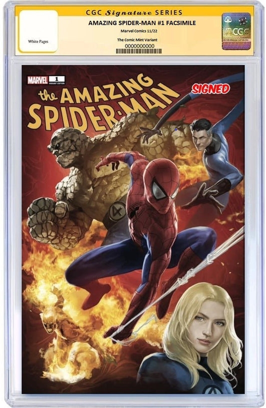 AMAZING SPIDER-MAN #1 FACSIMILE SKAN SRISUWAN VARIANT LIMITED TO 600 COPIES WITH NUMBERED COA CGC SS 9.8