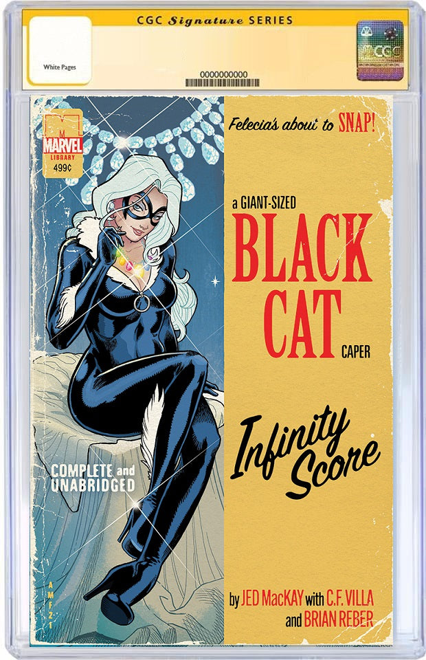 GIANT-SIZE BLACK CAT INFINITY SCORE #1 TONY FLEECS VINTAGE MAGAZINE HOMAGE VARIANT LIMITED TO 3000 CGC SS
