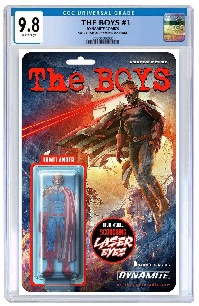 THE BOYS #1 ROB CSIKI HOMELANDER ACTION FIGURE VARIANT LIMITED TO 500 COPIES CGC 9.8 PREORDER