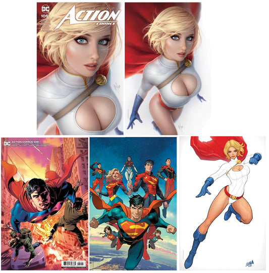 ACTION COMICS #1051 WARREN LOUW TRADE DRESS/VIRGIN VARIANT SET LIMITED TO 1500 SETS + 1:25, 1:50 & 1:100