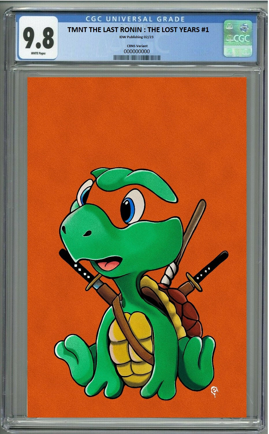 TMNT LAST RONIN LOST YEARS #1 ERIC HEARD NEGATIVE BABY VIRGIN  VARIANT LIMITED TO 777 COPIES WITH NUMBERED COA CGC 9.8