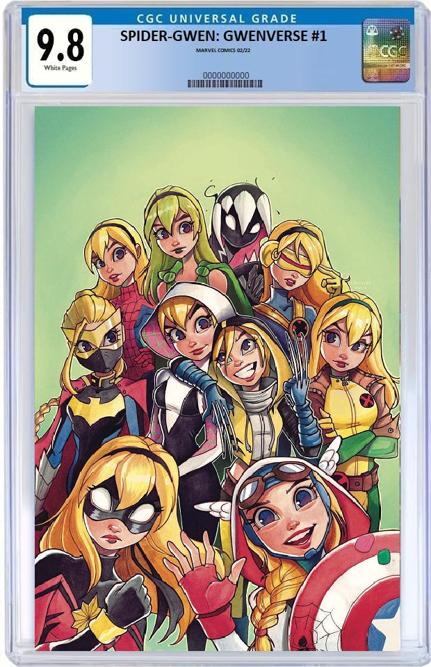 SPIDER-GWEN: GWENVERSE #1 CHRISSIE ZULLO VIRGIN VARIANT LIMITED TO 600 WITH NUMBERED COA CGC 9.8 PREORDER