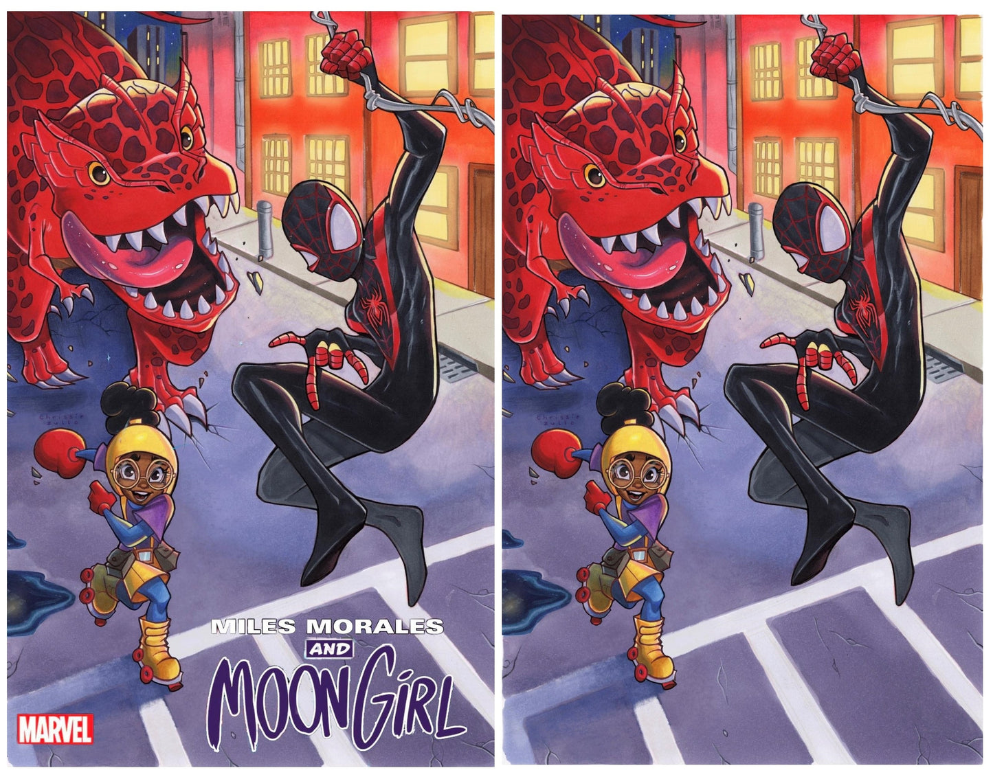 MILES MORALES MOON GIRL #1 CHRISSIE ZULLO TRADE/VIRGIN VARIANT SET LIMITED TO 600 SETS WITH COA