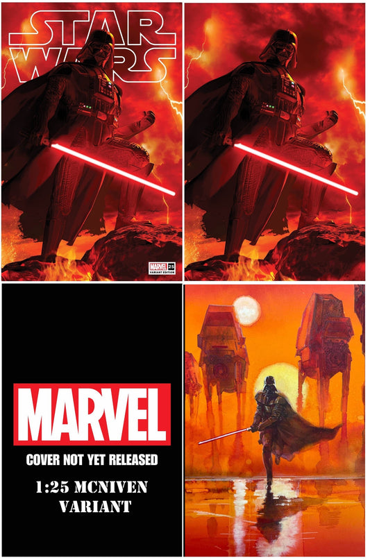 STAR WARS #25 MIKE MAYHEW TRADE/VIRGIN VARIANT SET LIMITED TO 1000 SETS, 1:25 MCNIVEN & 1:50 MALEEV VARIANT