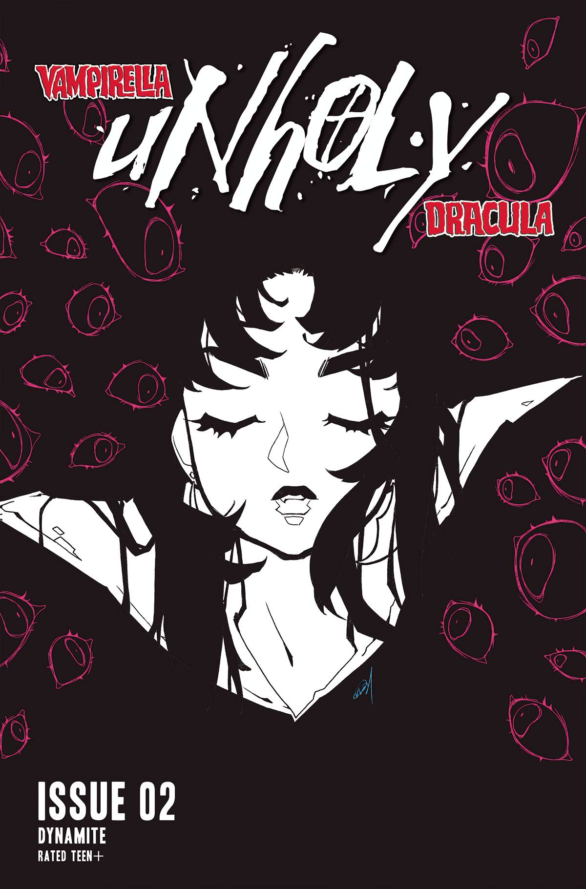VAMPIRELLA DRACULA UNHOLY #2 1:25 ROSE BESCH B&W VARIANT