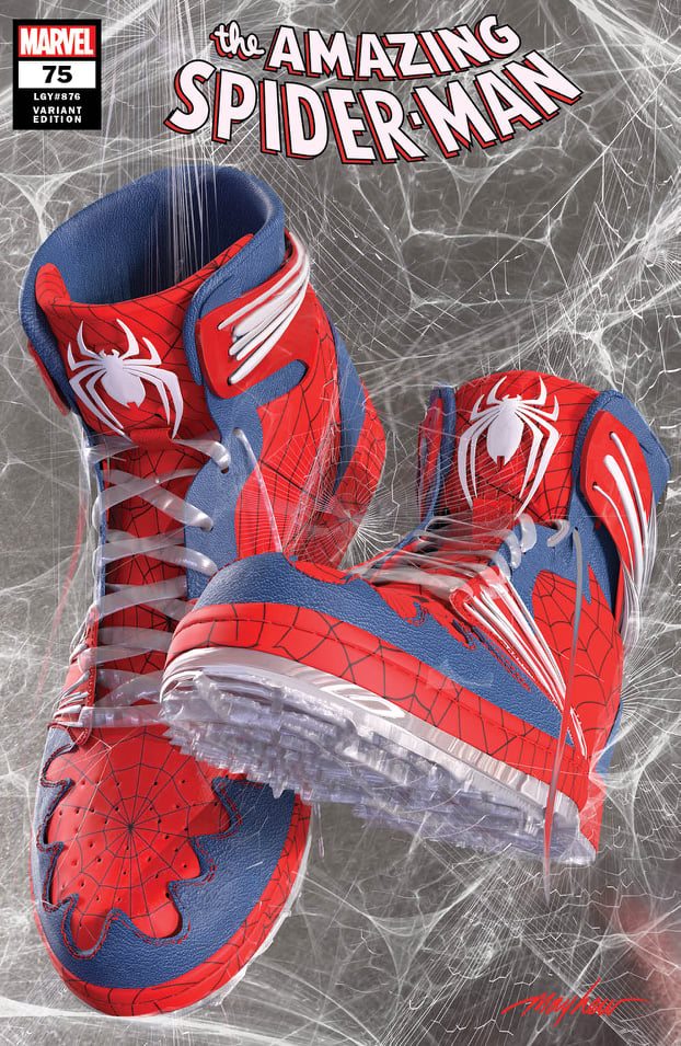 AMAZING SPIDER-MAN #75 MIKE MAYHEW SNEAKERHEAD TRADE DRESS VARIANT