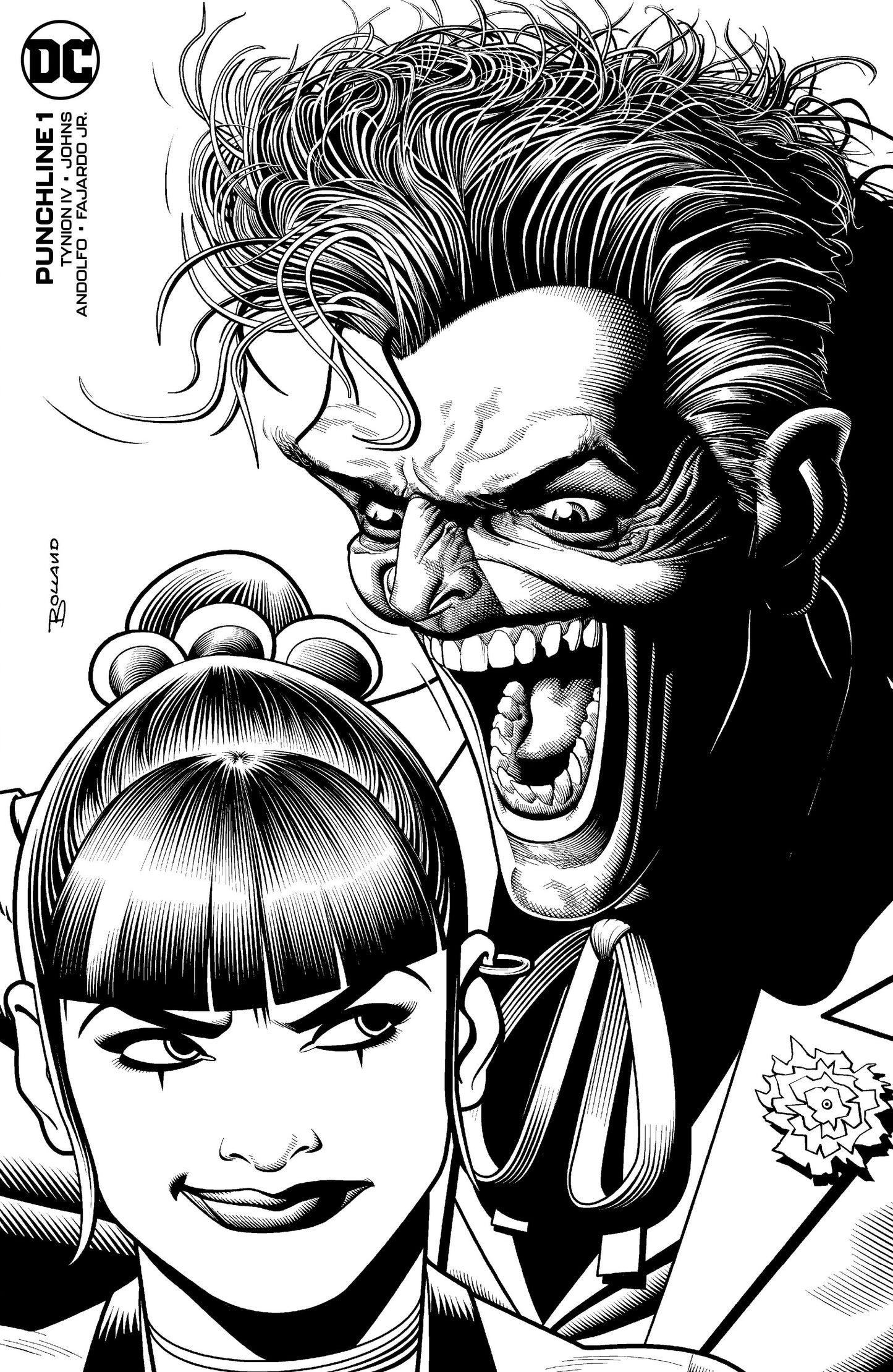 PUNCHLINE SPECIAL #1 BRAIN BOLLAND UK EXCLUSIVE B&W VARIANT LIMITED TO 2500