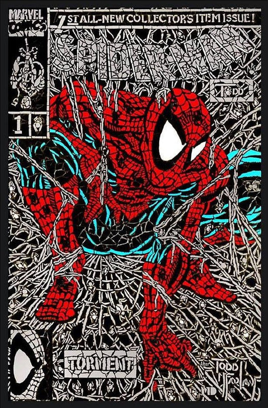 SPIDER-MAN #1 SHATTERED SILVER FACSIMILE VARIANT LIMITED TO 1000