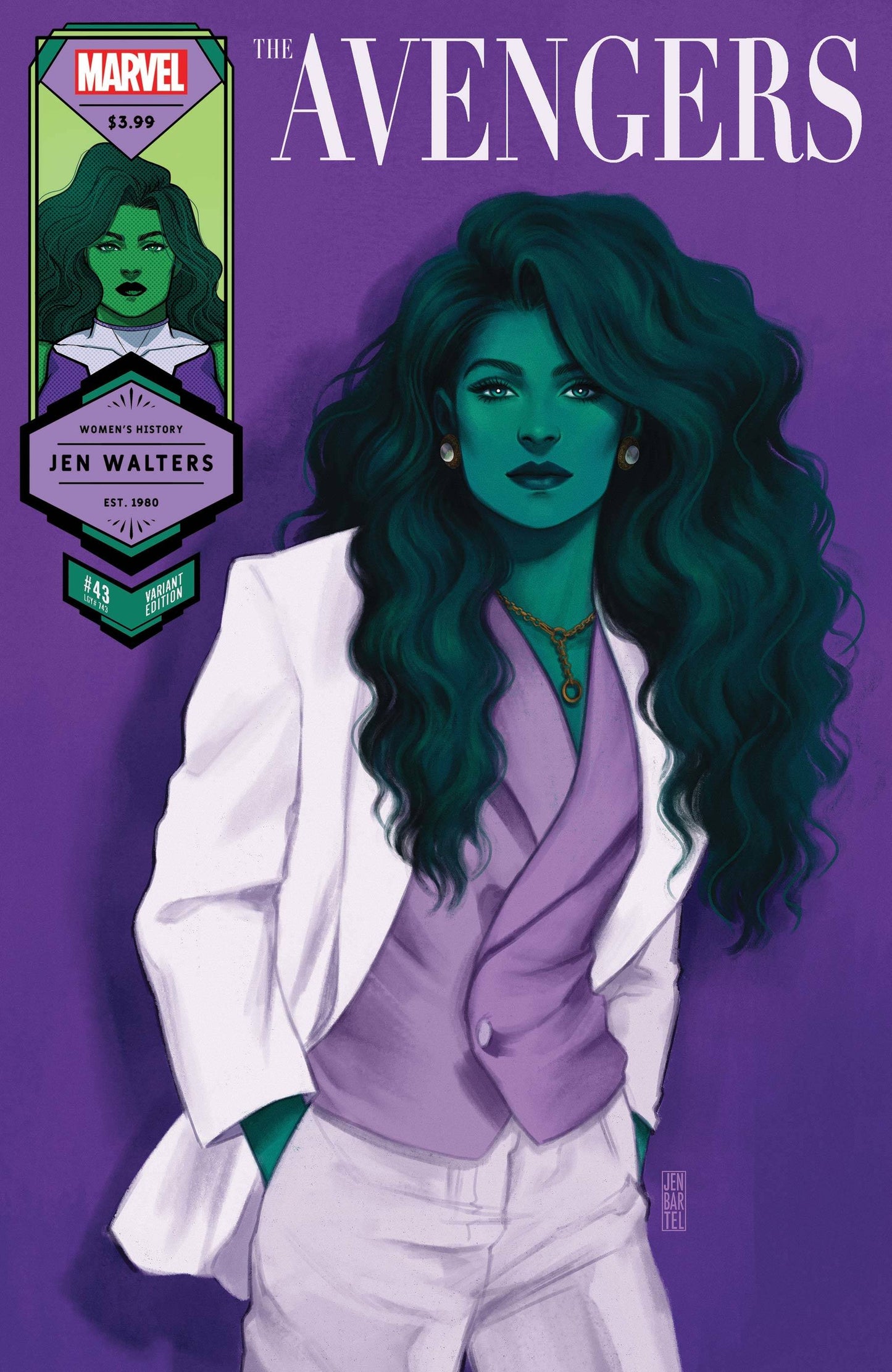 AVENGERS #43 BARTEL SHE-HULK WOMENS HISTORY MONTH VARIANT