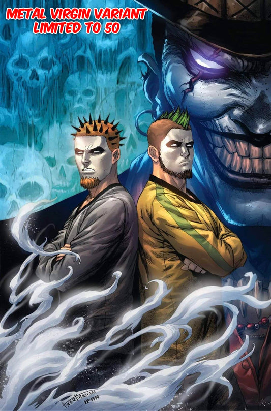 TWIZTID HAUNTED HIGH ONS CURSE OF GREEN BOOK #1 TYLER KIRKHAM METAL VIRGIN VARIANT LIMITED TO 50 COPIES