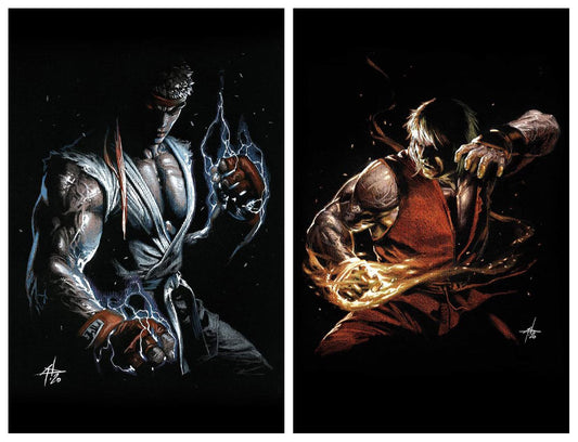 STREET FIGHTER #1 GABRIELE DELL'OTTO KEN & RYU VARIANT SET LIMITED TO 400 SETS WITH COA