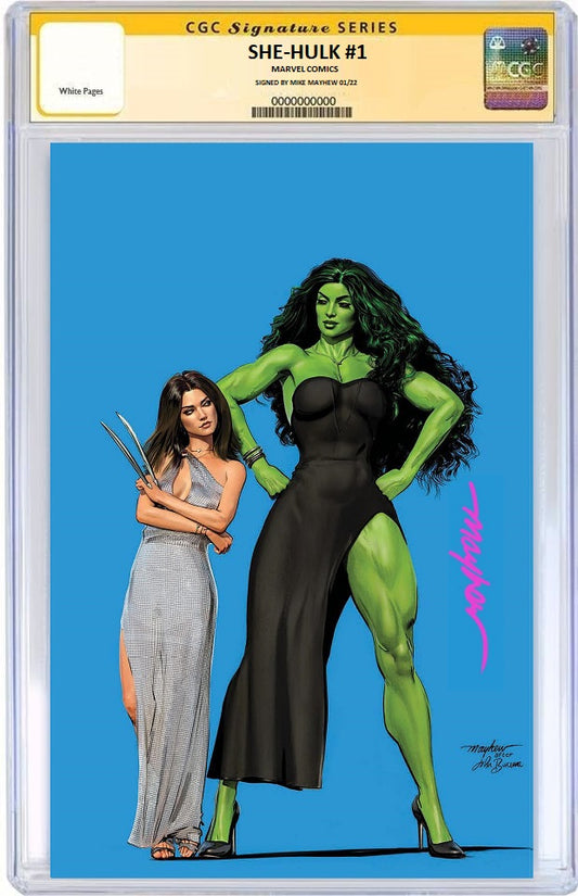 SHE HULK #1 MIKE MAYHEW HOMAGE VIRGIN VARIANT LIMITED TO 1000 COPIES CGC SS PREORDER