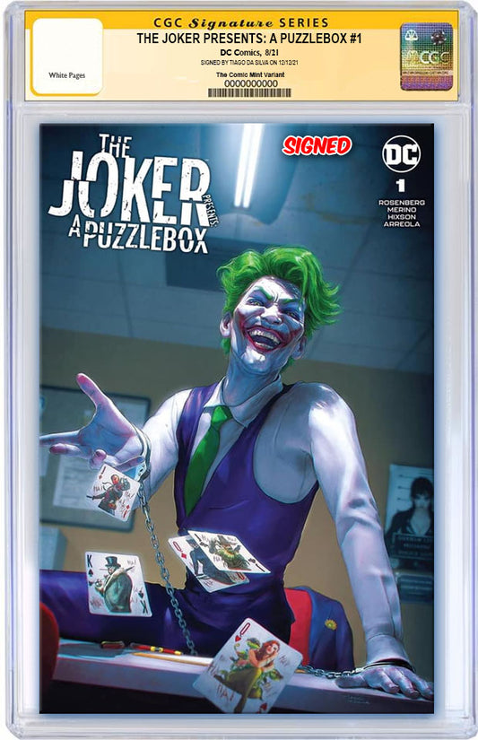 JOKER PRESENTS A PUZZLEBOX #1 TIAGO DA SILVA VARIANT LIMITED TO 800 COPIES WITH NUMBERED COA CGC SS PREORDER