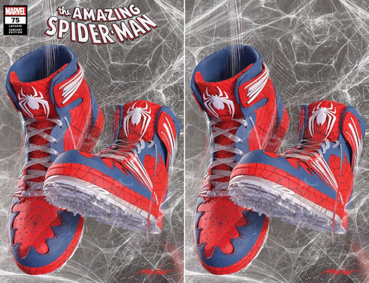 AMAZING SPIDER-MAN #75 MIKE MAYHEW SNEAKERHEAD TRADE DRESS/VIRGIN VARIANT SET