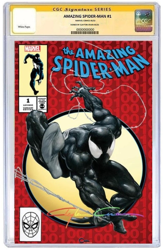 AMAZING SPIDER-MAN #1 (2022) CLAYTON CRAIN ASM 300 HOMAGE TRADE DRESS VARIANT INFINITY SIGNED CGC SS 9.8