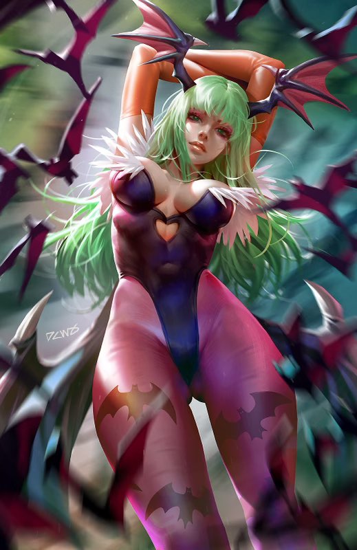 DARKSTALKERS : MORRIGAN #1 DERRICK CHEW VIRGIN VARIANT LIMITED TO 400 COPIES WITH COA