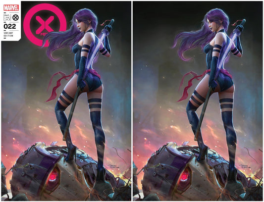 X-MEN #22 TIAGO DA SILVA PSYLOCKE TRADE/VIRGIN VARIANT SET LIMITED TO 1000 SETS