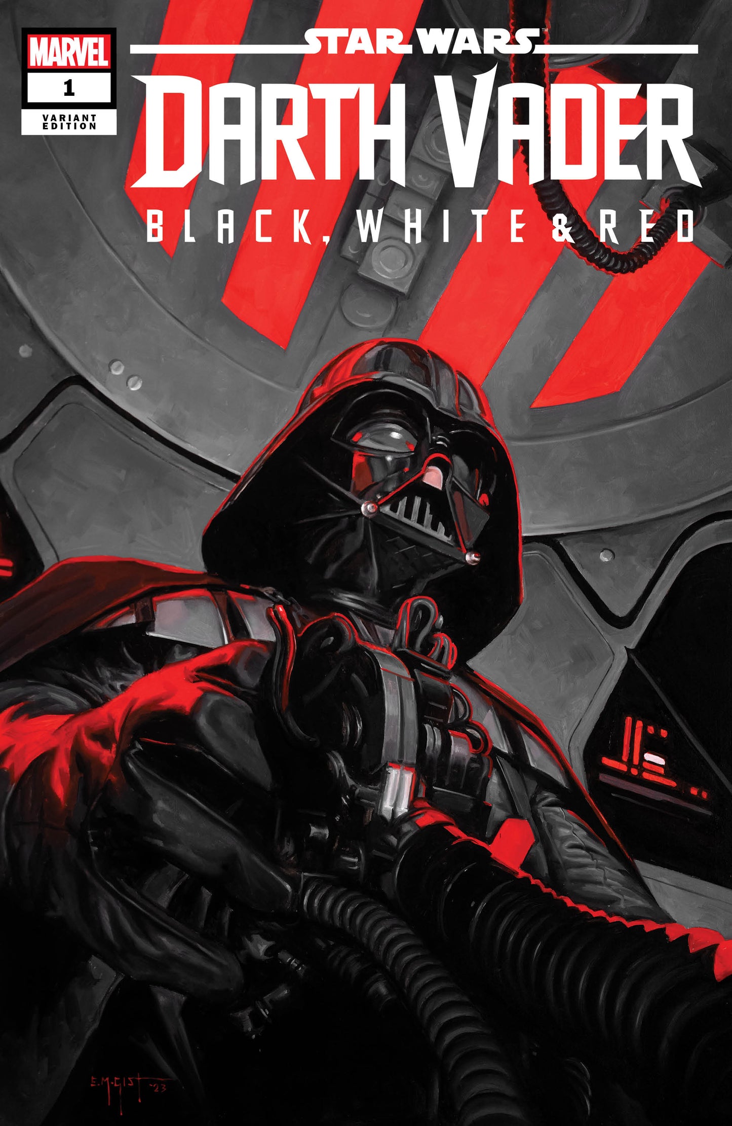 STAR WARS DARTH VADER BLACK WHITE AND RED #1 EM GIST VARIANT LIMITED TO 800 COPIES WITH NUMBERED COA