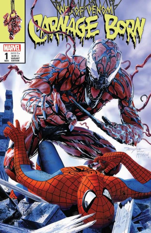 WEB OF VENOM CARNAGE BORN #1 MIKE MAYHEW SPIDER-MAN HOMAGE TRADE DRESS LIMITED TO 1000