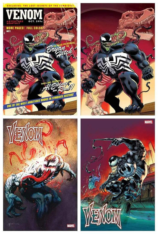 VENOM #1 TONY FLEECS VINTAGE MAGAZINE HOMAGE/VIRGIN VARIANT SET LIMITED TO 1000 + 1:25 & 1:50