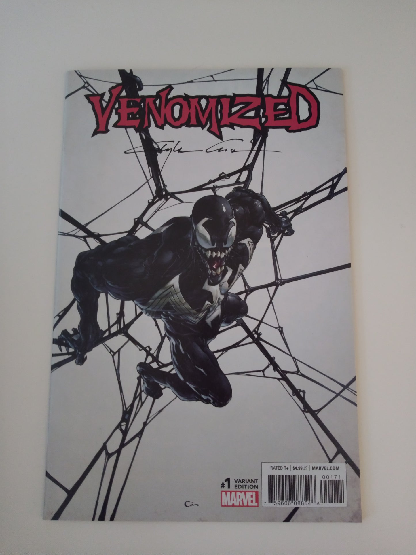 VENOMIZED #1 VARIANT SIGNED BY CLAYTON CRAIN VF/NM
