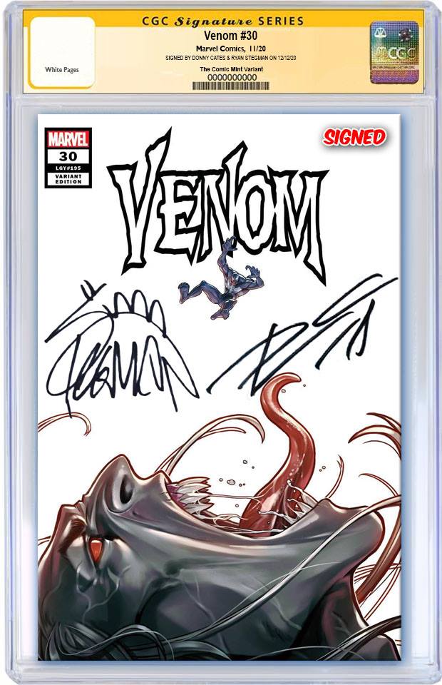 VENOM #30 WOO CHUL LEE 'VENOM #3 HOMAGE' VARIANT LIMITED TO 1500 COPIES WITH NUMBERED COA CGC SS SIGNED BY STEGMAN & CATES