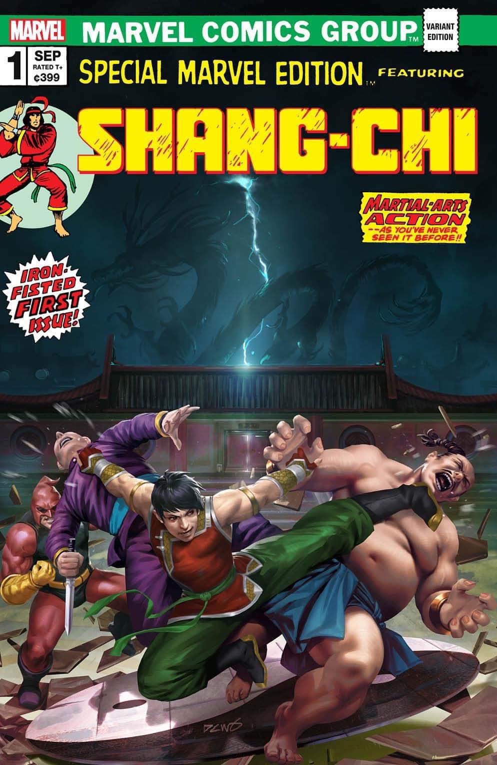 SHANG-CHI #1 DERRICK CHEW HOMAGE VARIANT LIMITED TO 1000 COPIES WITH NUMBERED COA