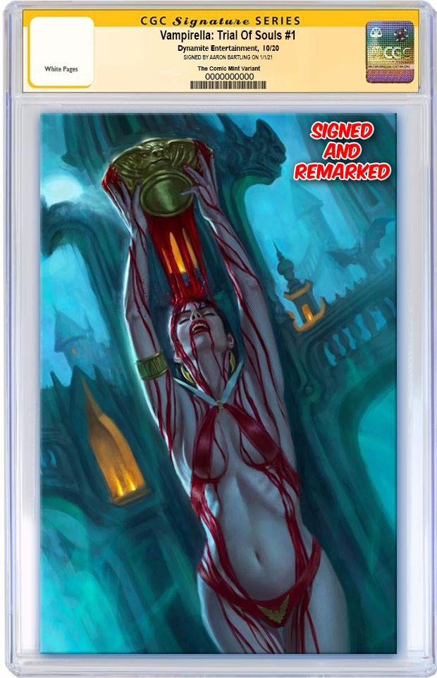 VAMPIRELLA TRIAL OF THE SOUL AARON BARTLING VIRGIN VARIANT LIMITED TO 500 COPIES CGC REMARK PREORDER