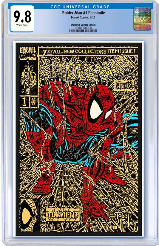 SPIDER-MAN #1 SHATTERED GOLD FACSIMILE VARIANT LIMITED TO 3000 CGC 9.8 PREORDER