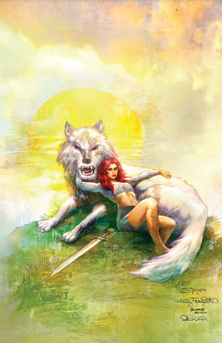 IMMORTAL RED SONJA #1 HOLLY & SARA FRAZETTA MEGACON VARIANT
