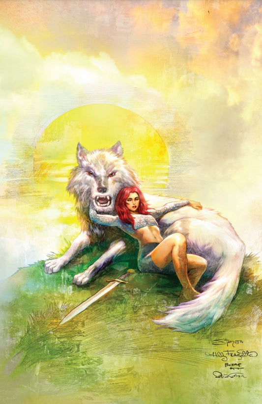 IMMORTAL RED SONJA #1 HOLLY & SARA FRAZETTA MEGACON VARIANT