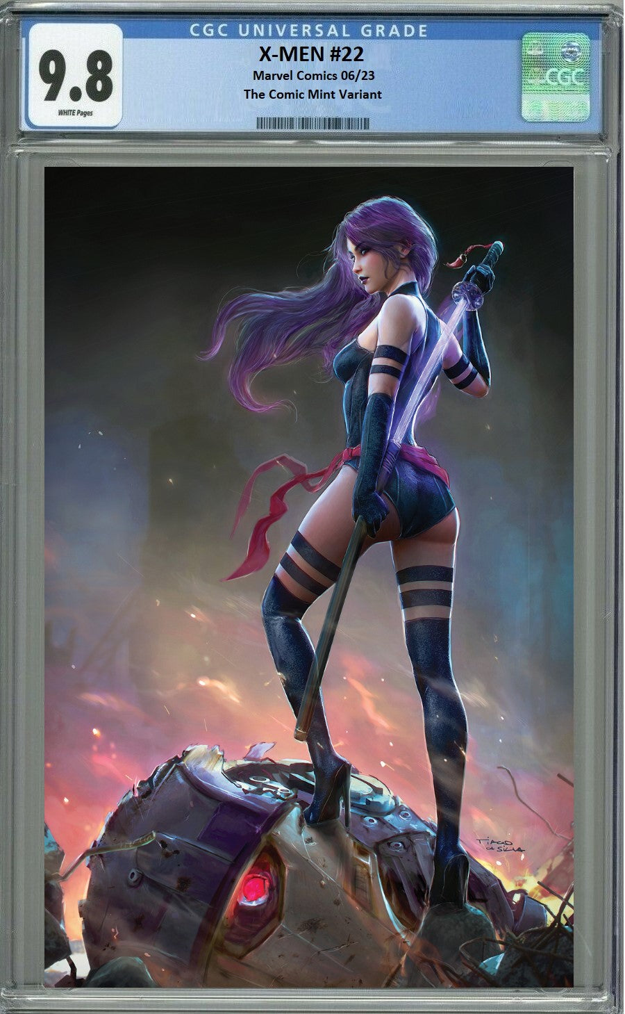 X-MEN #22 TIAGO DA SILVA PSYLOCKE VIRGIN VARIANT LIMITED TO 1000 COPIES CGC 9.8 PREORDER