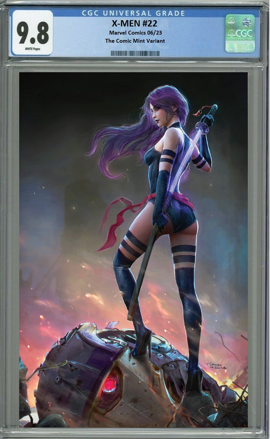 X-MEN #22 TIAGO DA SILVA PSYLOCKE VIRGIN VARIANT LIMITED TO 1000 COPIES CGC 9.8 PREORDER