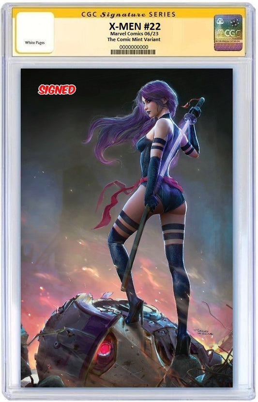 X-MEN #22 TIAGO DA SILVA PSYLOCKE VIRGIN VARIANT LIMITED TO 1000 COPIES CGC SS PREORDER