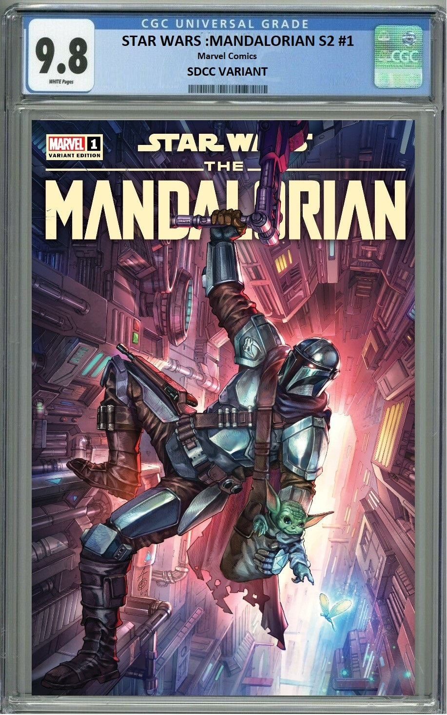 STAR WARS MANDALORIAN SEASON 2 #1 ALAN QUAH SDCC VARAINT LIMITED TO 500 WITH NUMBERED TRADING CARD COA - RAW & GRADED OPTIONS