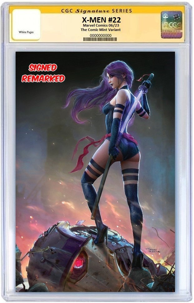 X-MEN #22 TIAGO DA SILVA PSYLOCKE VIRGIN VARIANT LIMITED TO 1000 COPIES CGC REMARK PREORDER